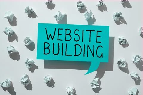 Writing displaying text Website Building. Business concept site is constructed 스톡 사진