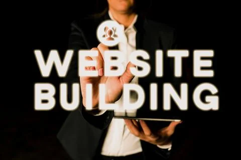 Writing displaying text Website Building. Conceptual photo site is constructed Foto stock