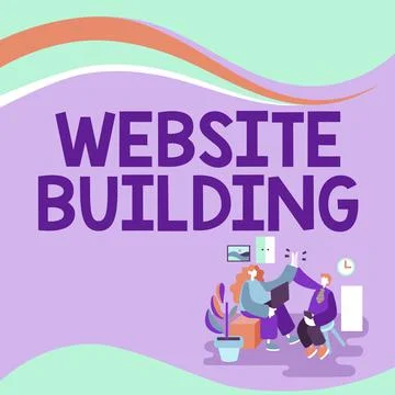 Writing displaying text Website Buildingtools that typically allow the 스톡 일러스트