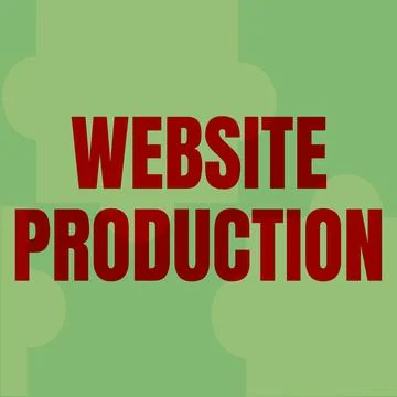 Writing displaying text Website Production. Business showcase creating sites Illustrazione stock