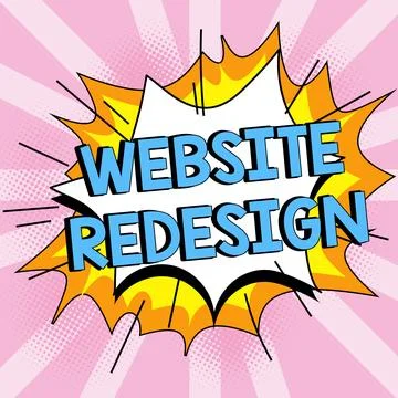 Writing displaying text Website Redesign. Concept meaning modernize improver or Illustration