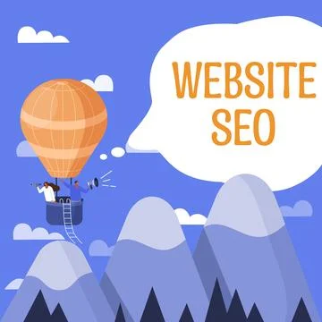 Writing displaying text Website Seo. Business showcase tactics used to increase Illustrazione stock