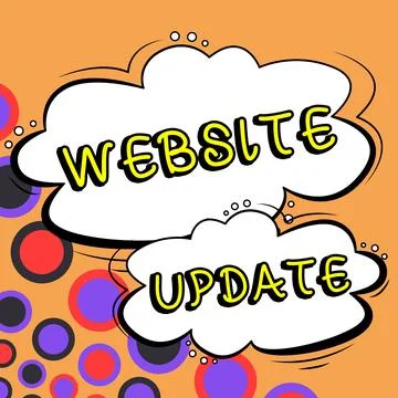 Writing displaying text Website Update. Word for keeping the webpage and content Stock Illustration