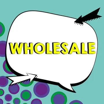 Writing displaying text Wholesale. Concept meaning the sale of commodities in Stock Illustration