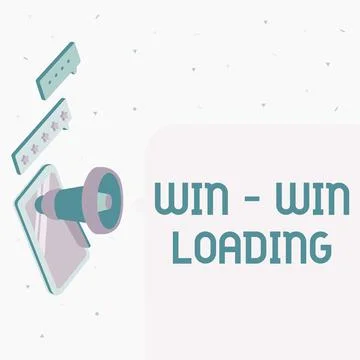 Writing displaying text Win win Loading. Business overview advantageous or Stockillustratie