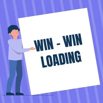 Writing displaying text Win win Loading. Internet Concept advantageous or Stockillustratie