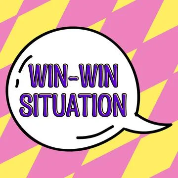 Writing displaying text Win Win Situation. Business approach situation where all Stock Illustration