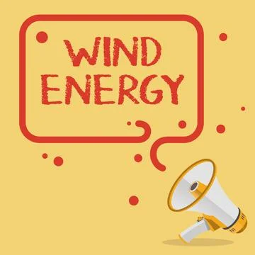 Writing displaying text Wind Energy. Internet Concept the process by which wind 库存插图
