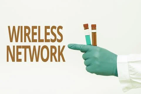 Writing displaying text Wireless Network. Internet Concept computer network that Stock Photos