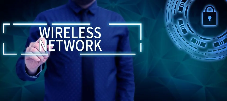 Writing displaying text Wireless Network. Business approach computer network Stock Photos