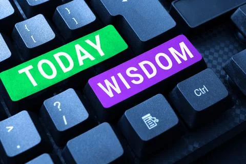 Writing displaying text Wisdom. Word for body of knowledge and principles that Foto stock