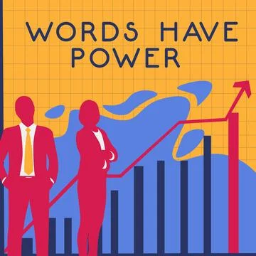 Writing displaying text Words Have Power. Conceptual photo Energy Ability to Ilustración de archivo