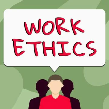 Writing displaying text Work Ethics. Conceptual photo A set of values centered Stock Illustration