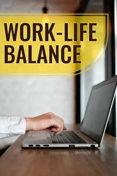 Writing displaying text Work Life Balance. Conceptual photo time allocated for Stock Photos