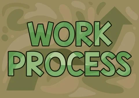 Writing displaying text Work Process. Conceptual photo Standard procedures how Stock Illustration