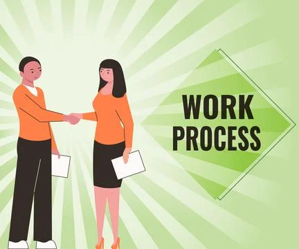Writing displaying text Work Process. Conceptual photo Standard procedures how Stock Illustration