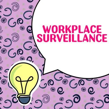 Writing displaying text Workplace Surveillance. Internet Concept protection of Stock Illustration