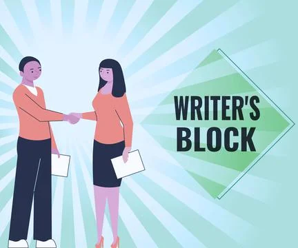 Writing displaying text Writer S Block. Business overview Condition of being Stock Illustration