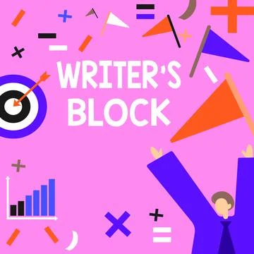 Writing displaying text Writer S Block. Business overview Condition of being Stock Illustration