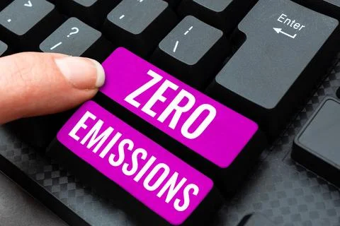 Writing displaying text Zero Emissions. Business showcase emits no waste Stock Photos