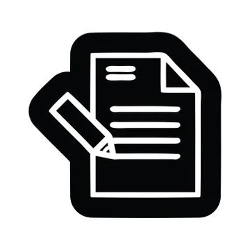 Writing document icon Stock Illustration