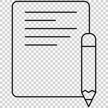 Writing on a document page Ilustración de archivo