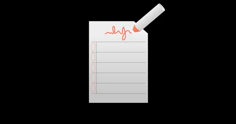 Writing on document with pencil Stock Footage 301856518