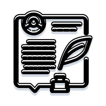 Writing a document with quill pen and inkwell Stock Illustration