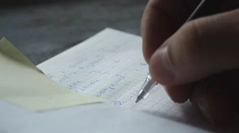 Writing Down Notes Stock Footage 59821679