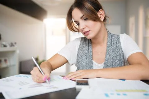 Writing down Foto stock