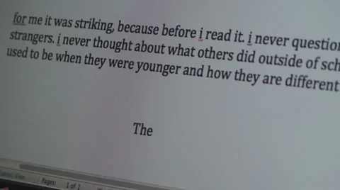 Writing The End On A Laptop Side-Shot Stock Footage 35457525