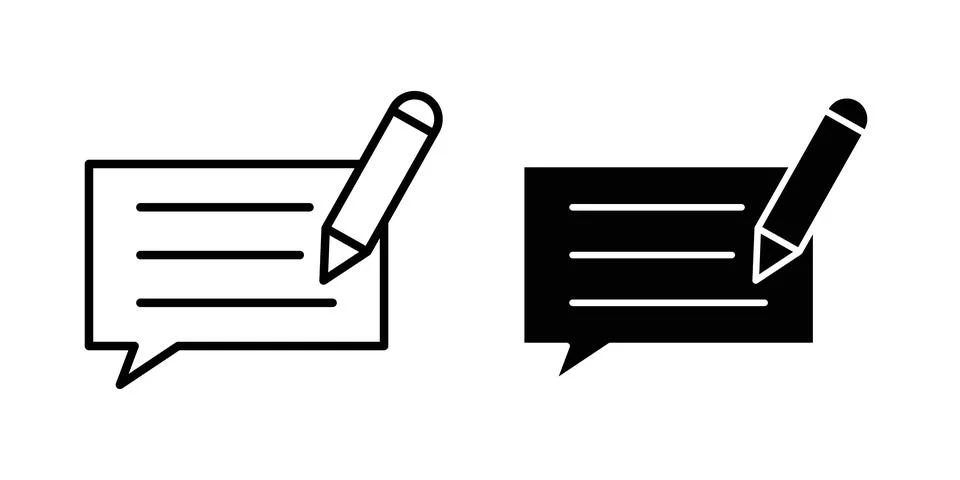 Writing feedback icon vector editable eps10 Stock Illustration