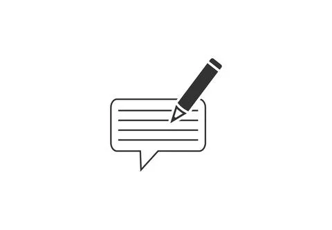 Writing feedback icon. Vector illustration. Flat design. Stock Illustration