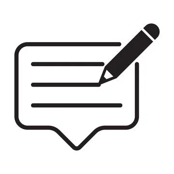 Writing feedback icon vector for your web site design, logo, app, UI. illustr Stock Illustration