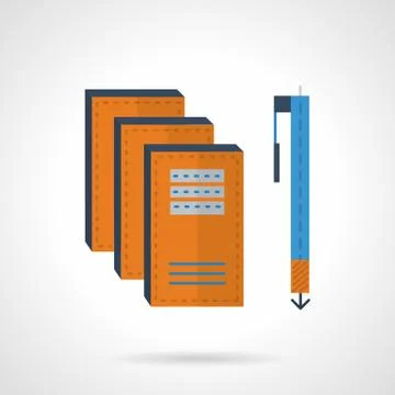 Writing flat color vector icon 스톡 일러스트