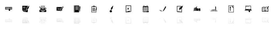 Writing - Flat Vector Icons Stock Illustration