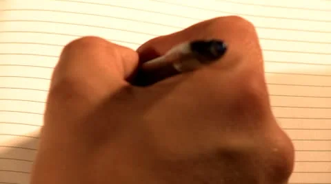 Writing "..." Stock Footage 8912696