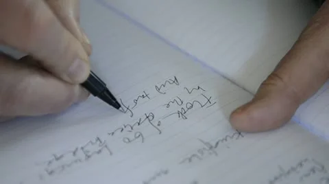 Writing Stock Footage 12591738
