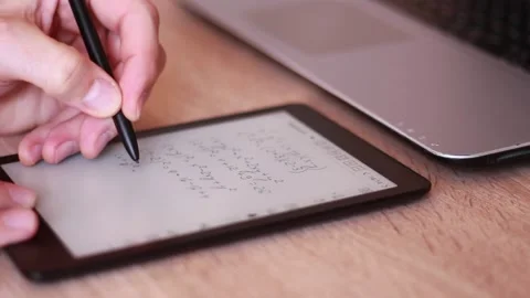 Writing formula in digital tablet Stock-Footage 165325198