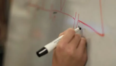 Writing formula on whiteboard Vídeos de archivo 10716160