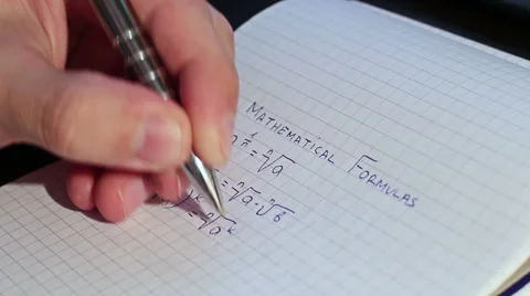 Writing Formulas Of Mathematics 7 Stock Footage 55324064