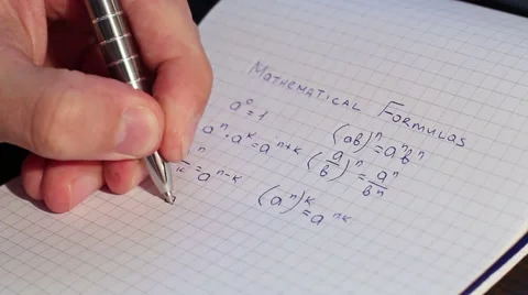 Writing Formulas Of Mathematics 8 Stock Footage 55323890