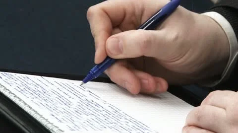Writing hand Stock Footage 22042734