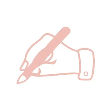 Writing Hand Icon Illustrazione stock