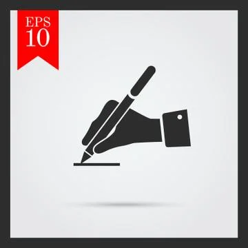 Writing hand Stock-Illustration