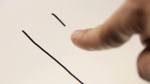 Writing "hi" on a touch screen tablet computer. Stock-Footage 2975871