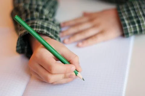 Writing homework Foto stock