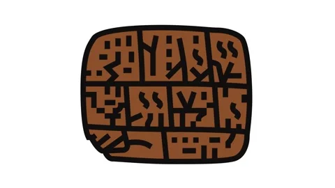 Writing human evolution color icon animation Stock Footage 326097278