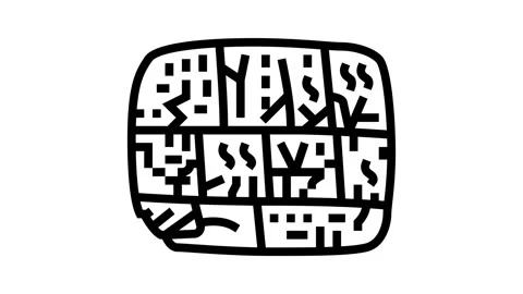 Writing human evolution line icon animation Stock Footage 326134015