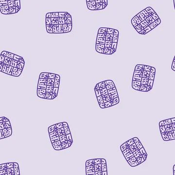 Writing human evolution line seamless pattern Stock Illustration